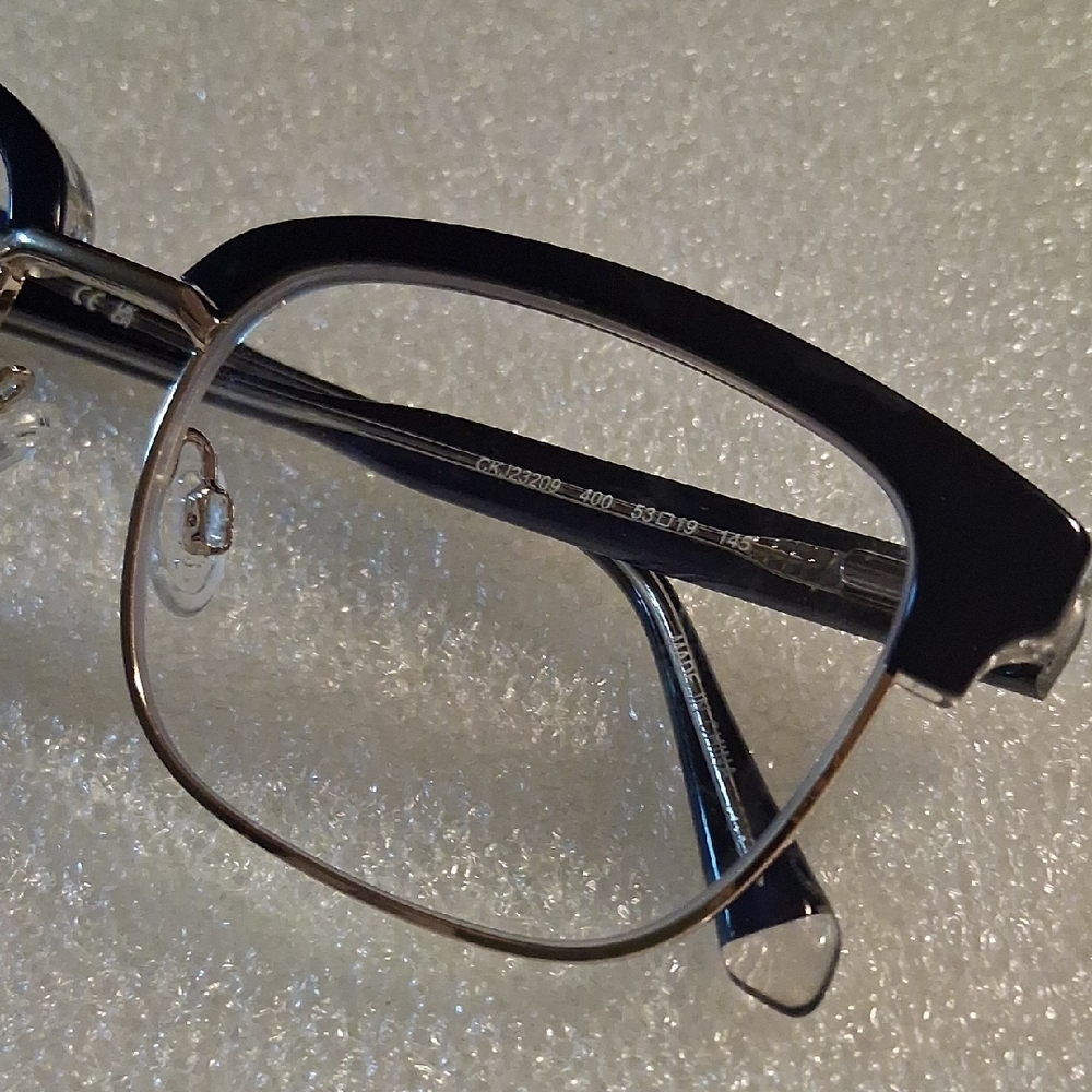 Calvin Klein Black and Silver Eyeglasses - Picture 5 of 13